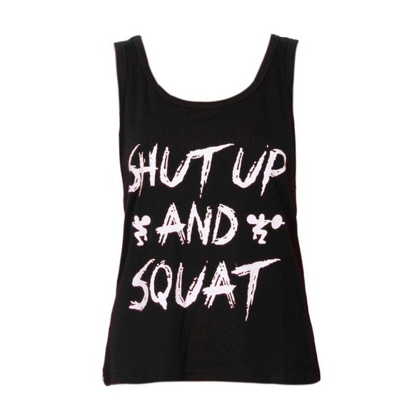 Tops - 💥LAST PRICE DROP🖤SHUT UP AND SQUAT WORKOUT TANK